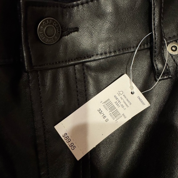 GAP 70s vegan leather flare size 16 short NWT - Picture 6 of 6